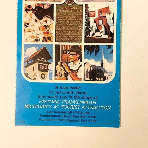 Vintage Frankenmuth Explore Michigans  Little Bavaria Map Brochure Pamphlet - Picture 3 of 14